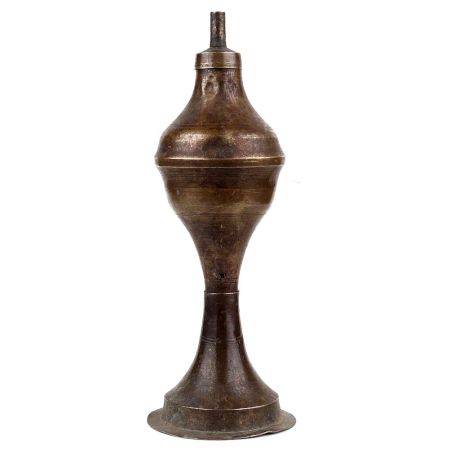 Handmade Brown Patina Brass Oil Lamp