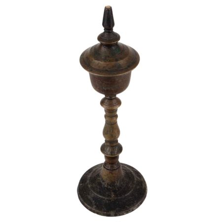 Hnadmade Tan Brass Kerosene Oil Lamp Traditional Light For Home