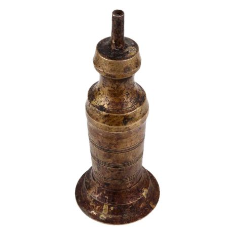 Handmade Discolored  Brass Oil Lamp