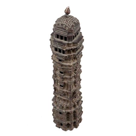 Handmade Patina Rich Rajasthan Vijaya Stambha Statue
