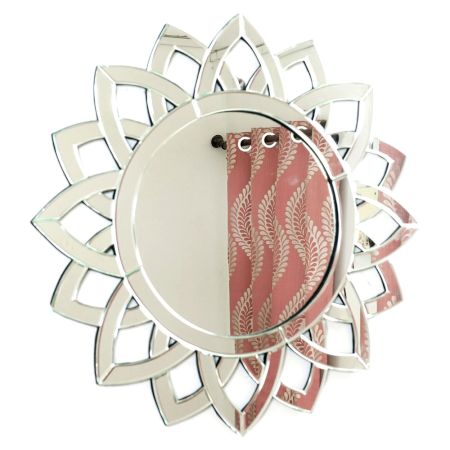 Handmade Silver Glass Round Wall Mount Venetian Mirror