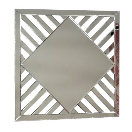 Handmade Silver Venetian Mirror Square Design For Walls