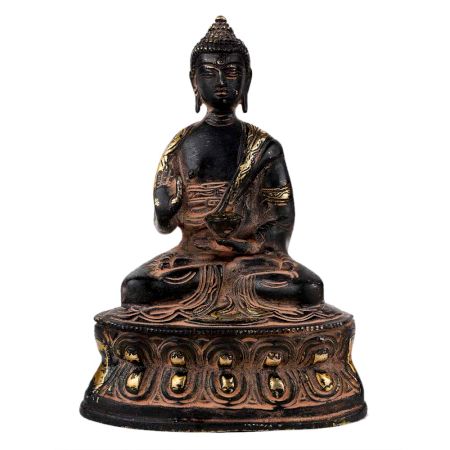 Handmade Antique Brass Blessing Buddha Statue