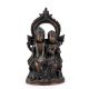 Handmade Oxidized Brass Sitting Lord Vishnu Laxmi Statue