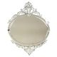 Handmade Silver Glass Oval Venetian Mirror With Etched Design