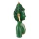 Handmade Antique Green Brass Lord Buddha Bust Statue