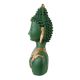Handmade Antique Green Brass Lord Buddha Bust Statue