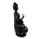 Handmade Black Brass Buddha Medicine Statue And Blessing  Pose