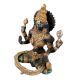 Handmade Black Brass Goddess Laxmi Statue With Gold Detailing