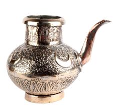 Floral Design Copper Water Pot With Stout