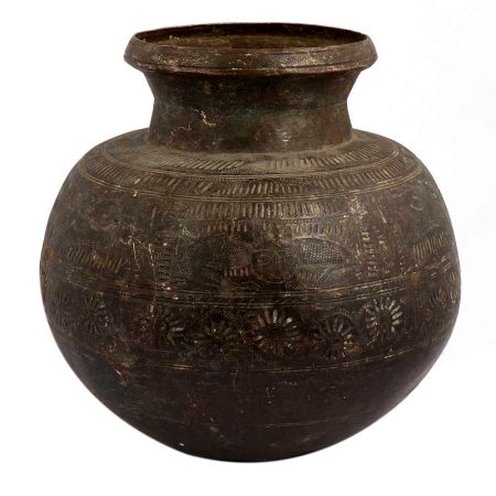 Universally Charming Ancient Brass Pot