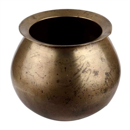 Handmade Brown Brass Handi Pot Old Cookware
