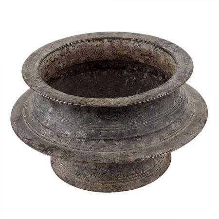 Handmade Oxidsed Brass Planter Pot On Stand