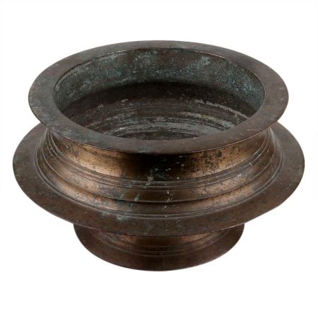 Handmade Brown Coated Rare Brass Planter Pot