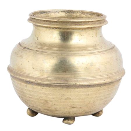 Handmade Golden Brass South Indian Pot