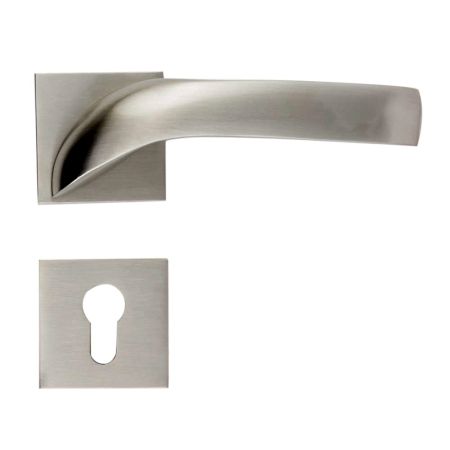 Handmade Satin Steel Brass Mortise Door Lock Handle Set