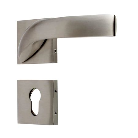 Handmade Satin Steel Brass Mortise Door Lock Handle Set