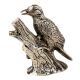 Handmade Silver Brass Bird Model Figurine Statue