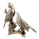 Handmade Silver Brass Bird Couple Statue For Home Decoration