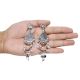 Handmade Oxidized Silver Dangle Earrings for Women And Girls With Red Stones