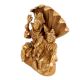 Handmade Golden Brass Shiva Parvati Ganesh Family Statue