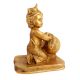 Handmade Golden Brass Krishna Makhan Chor Statue
