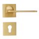 Handmade Satin Brass Modern Mortise Door Handle Set