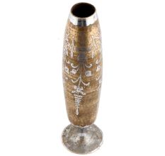 Handmade Silver Pated Brass Flower Vase Home Decor