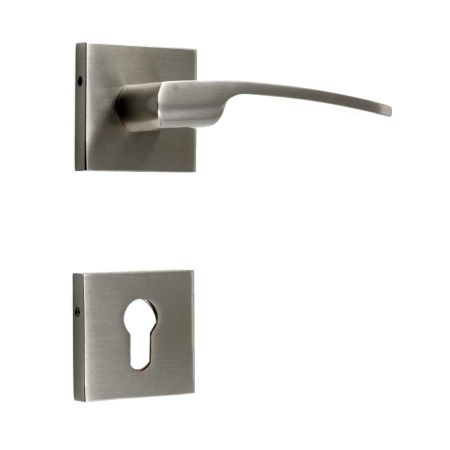 Handmade Silver Finish Mortise Handle Door Lock Set