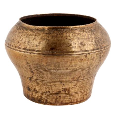 Handmade Brown Brass Vase Or Flower Pot