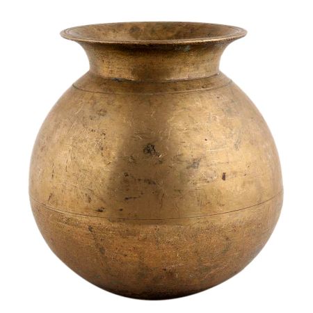 Handmade Golden Brass Water Pot Pooja Lota