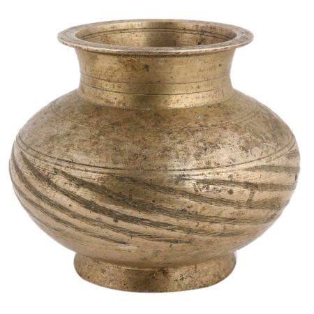 Vintage Holy Water Pot With Lines On It For The Prayer Room