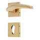 Handmade Golden Finish Brass Mortise Lock Handle set
