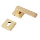 Handmade Golden Brass Modern Mortise Door Lock Handle Set