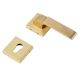 Handmade Golden Square Brass Mortise Door Lock Handle Set