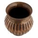 Handmade Brown Brass Pot With fluted Design