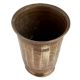 Handmade Brown Brass Fluted Glass With Round base