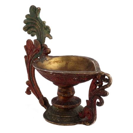 Brass Heavy Oil Lamp With Handle