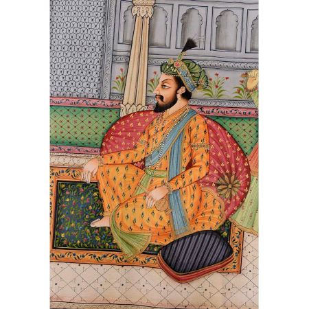 Mughal Canvas Painting From Emperor Shah Jahan's Reign