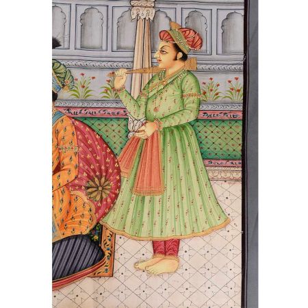Mughal Canvas Painting From Emperor Shah Jahan's Reign