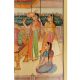 Mughal Canvas Painting Of Jahangir In His Court Surrounded By Court Ladies