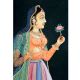 Handmade Canvas Painting Of Mughal Queen Mumtaz Mahal