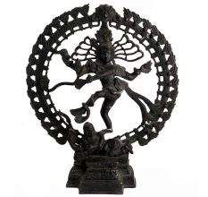 Handmade Black Brass Dancing God Natraj Statue