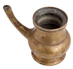Handmade Traditional Golden Brass Kindi Pot