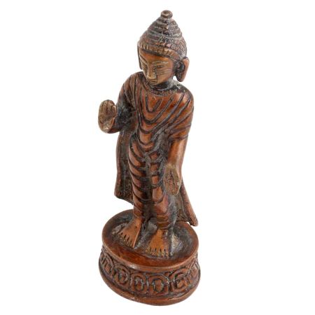 Handmade Copper Finish Brass Standing Buddha Statue