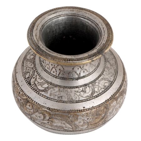 Handmade Antique Gold Engraved Brass Water Pot