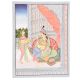Handmade Canvas Mughal Painting Of the Emperor With His Queen Enjoying Love