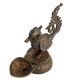 Handmade Antique Carved Brass Peacock Oil Lamp