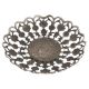 Hand Crafted Blackened Silver Brass Serving Bowl Cutwork Pattern