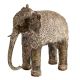 Handmade White Brass Engraved Elephant Decoration Statue